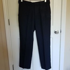 Haggar No Iron Straight Fit Flat Front Navy 34x30